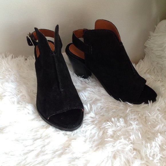 New Frye Courtney Sling Suede Open Toe Heels OfficeCore Summer - Picture 7 of 9